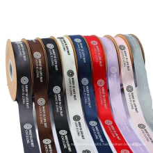 Hot selling wholesale barcode printed thermal printing textile fabric label color fabric satin ribbon